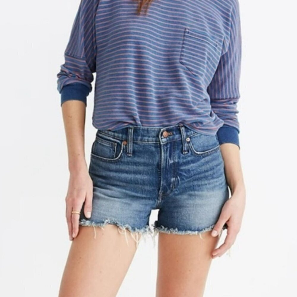 Madewell The Perfect Jean Shorts in Rayburn Comfort Stretch Women's Size 24